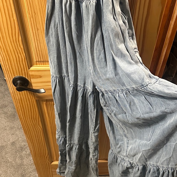 Denim wideleg jumpsuit - Picture 2 of 3